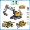 Máy xúc điều khiển từ xa 11 kênh, xe cuốc, xe múc gầu sắt hợp kim, xe, Xe ô tô, xe ben - đồ chơi xe công trình
