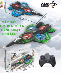 Máy bay điều khiển từ xa, có đèn led, 4 động cơ quạt, đồ chơi điều khiển từ xa pin sạc quà tặng sinh nhật cho bé