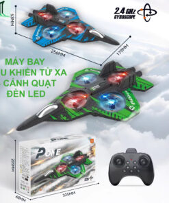 Máy bay điều khiển từ xa, có đèn led, 4 động cơ quạt, đồ chơi điều khiển từ xa pin sạc quà tặng sinh nhật cho bé
