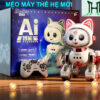 Đồ Chơi Mèo máy Robot AI Thông Minh Thế Hệ Mới 2025 điều khiển từ xa pin sạc, đa dạng tính năng, Quà tặng cho bé.