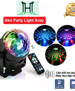 Đèn Led Party Light 7 Chế Độ Màu, loại xoay, Chớp Nháy Theo Nhạc, Trang Trí Decor Phòng, Đèn Laser điều khiển từ xa.
