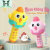 Micro karaoke không dây Bluetooth cho bé phát nhạc, ghi âm đọc truyện đổi giọng - Màu Hồng Vàn
