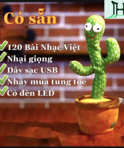 Đồ chơi Cây Xương Rồng Nhảy Múa Vui Nhộn Phát Nhạc - Nhại Được Giọng Nói ( Tặng Kèm Sạc ), Quà tặng đặc biệt cho bé.